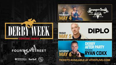 Diplo, Granger Smith to headline Derby week concert series at Fourth Street Live!